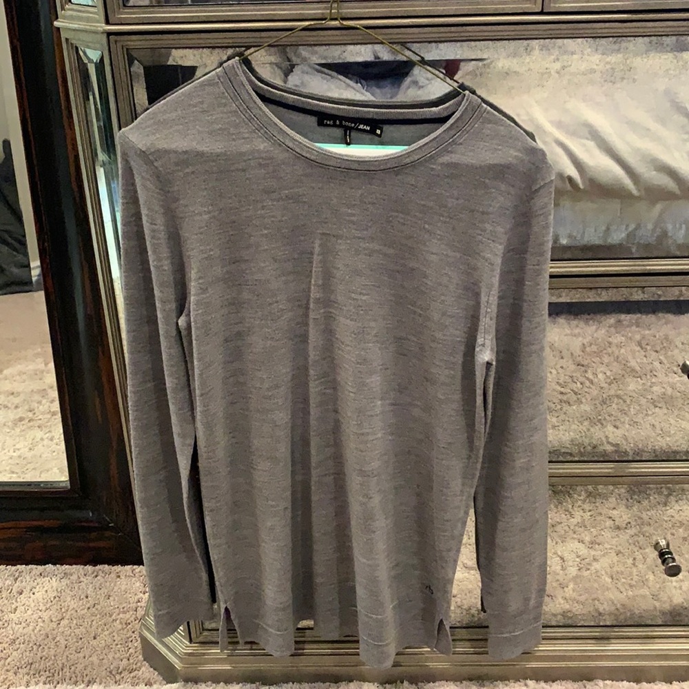Long gray sweater